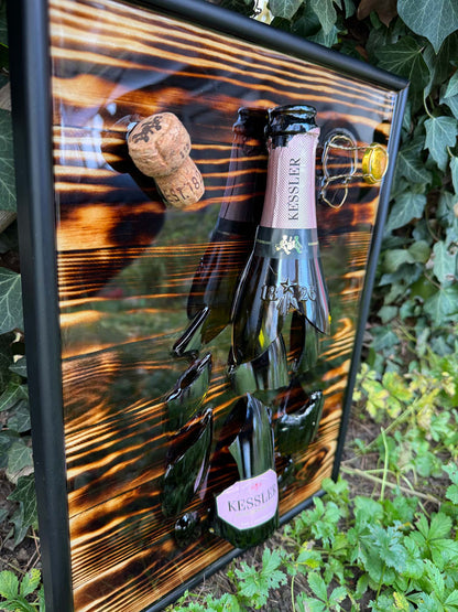 Kessler Sekt Hochgewächs Rose - EPOXY ART