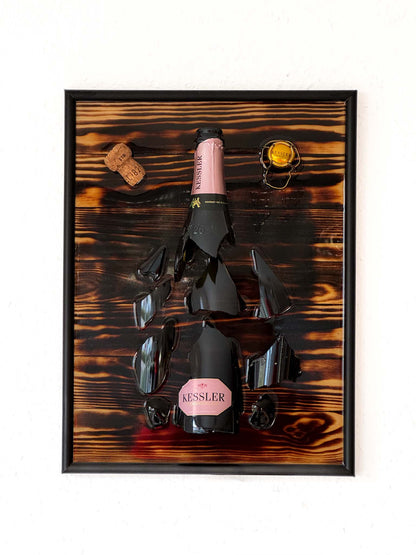Kessler Sekt Hochgewächs Rose - EPOXY ART